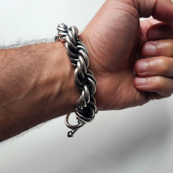Sterling Silver Twisted Rope Bracelet - Picture 2 of 6